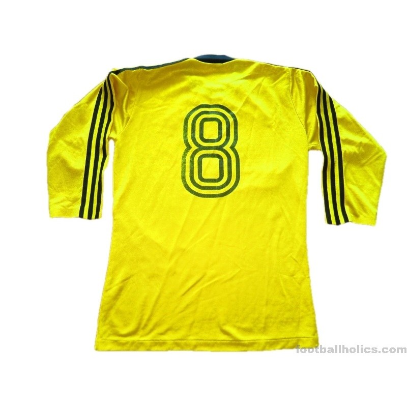 1974-78 Adidas Vintage 'Trefoil' No.8 Yellow Shirt