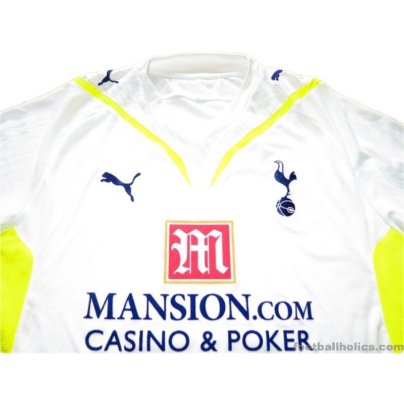 Tottenham Hotspur Home football shirt 2009 - 2010. Sponsored by Mansion
