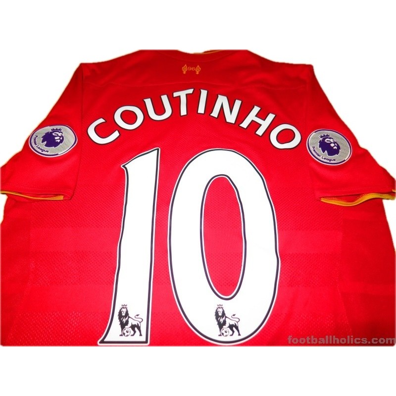 Liverpool No10 Coutinho Red Home Kid Jersey