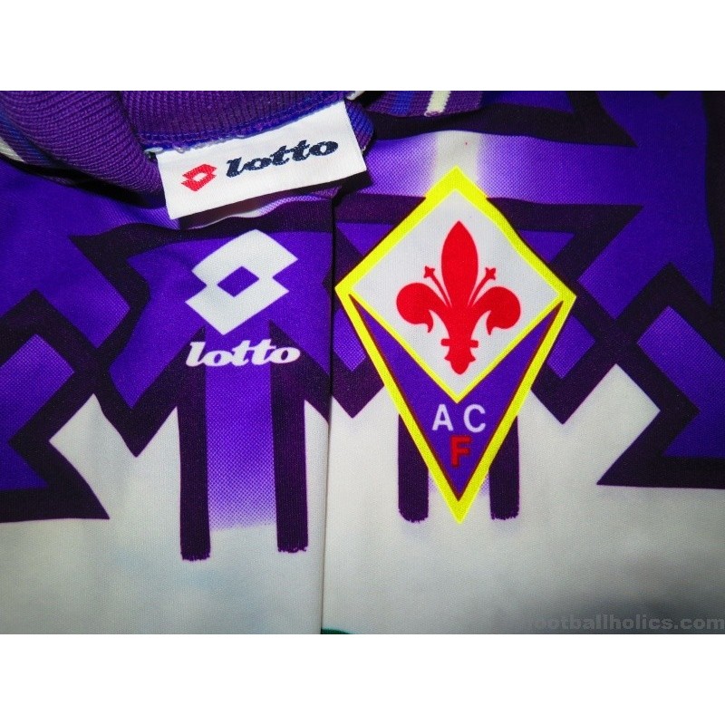 finekeys Retro Fiorentina Away Soccer Football Jersey 1992/1993 Men Adult Batistuta #9 M / Batistuta #9