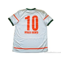 2009-10 Werder Bremen Player Issue No.10 Away Shirt