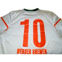 2009-10 Werder Bremen Player Issue No.10 Away Shirt