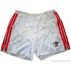 1980s Adidas Vintage 'Trefoil' White Nylon Shorts