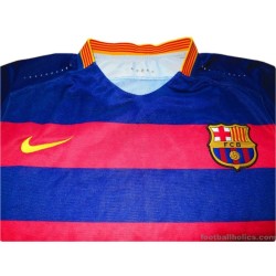 2015-16 FC Barcelona Player Issue Home Shirt