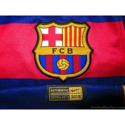 2015-16 FC Barcelona Player Issue Home Shirt