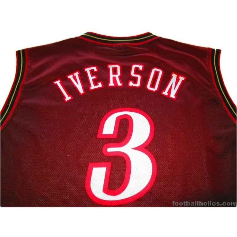 1997-2000 Philadelphia 76ers Iverson 3 Brown Jersey