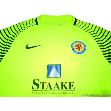 2016-17 Eintracht Braunschweig Player Issue Goalkeeper Shirt