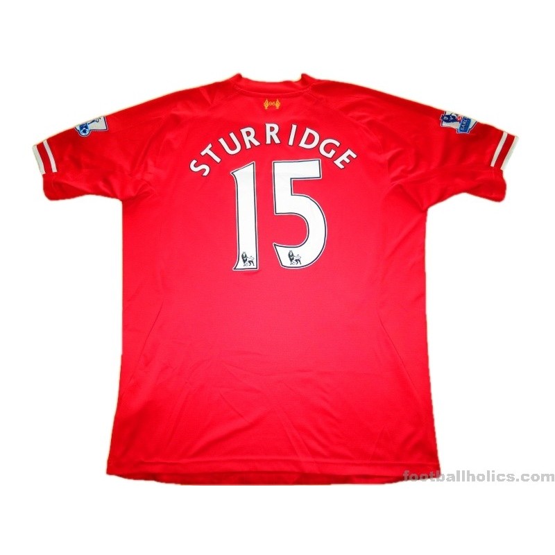 2013 14 Liverpool Home Shirt Sturridge 15