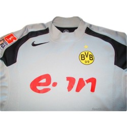 2004-05 Borussia Dortmund Match Issue (Weidenfeller) No.1 Goalkeeper Shirt