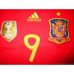 2010-11 Spain 'World Champions' Torres 9 Home Shirt