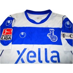 2007-08 MSV Duisburg Schmidt 15 Signed Home Shirt
