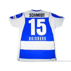 2007-08 MSV Duisburg Schmidt 15 Signed Home Shirt