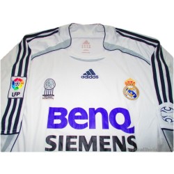 2006-07 Real Madrid 'Best Club XX Century' Home Shirt