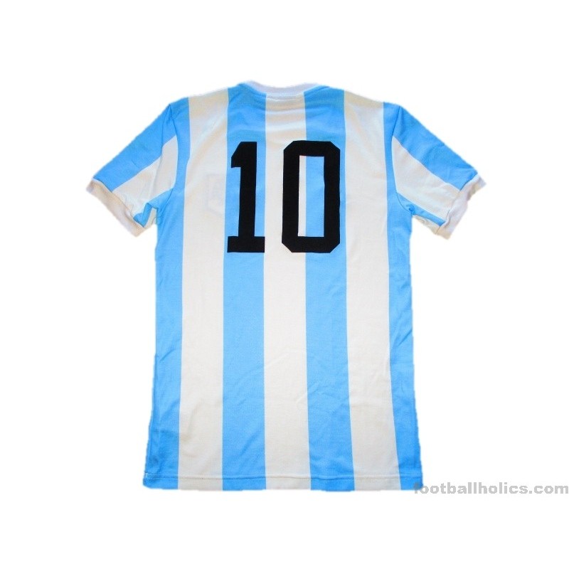 Argentina 1987 - 1988 Home reproduce Adidas l/s cotton jersey #10 Maradona