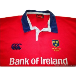 2002-03 Munster Rugby Player Issue Home Shirt