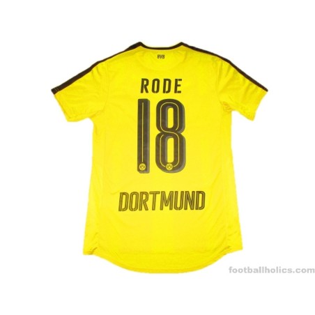 2016-17 Borussia Dortmund Rode 18 Home Shirt