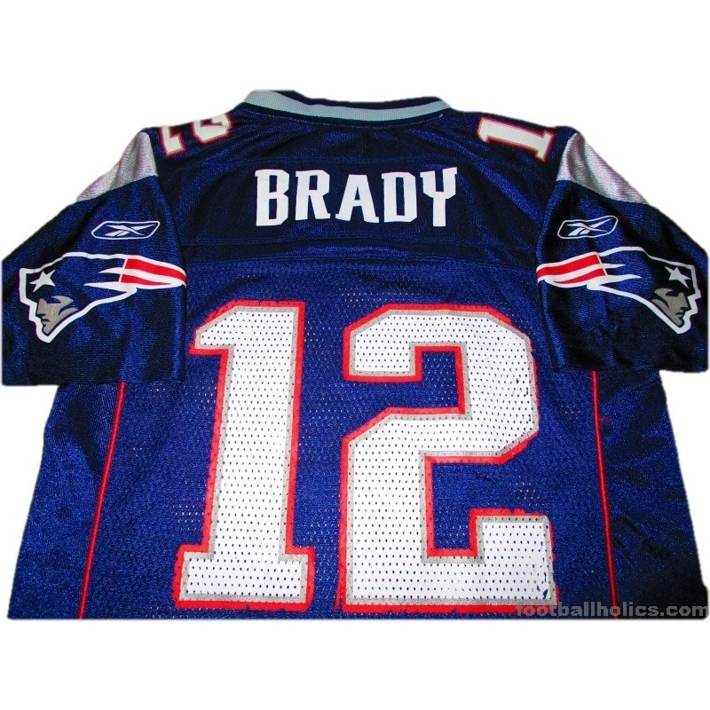 2002-11 New England Patriots Brady 12 Home Jersey