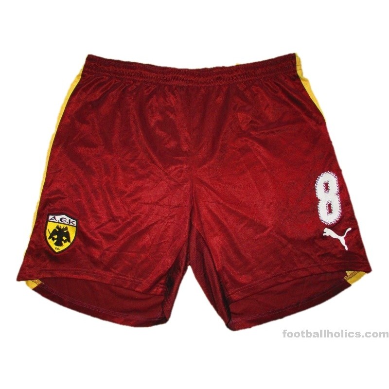 2008-09 AEK Athens Match Worn (Nsaliwa) No.8 Third Shorts