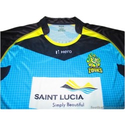 2016 St Lucia Zouks Match Worn Pope 16 Twenty20 Shirt v Jamaica Tallawahs