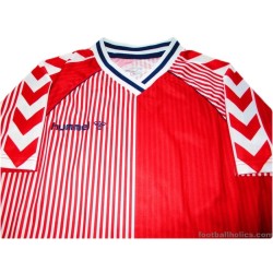1986 Hummel 'Denmark' (Laudrup) No.11 Retro Home Shirt