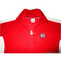 2009-11 Nike 'Swoosh' Red Tracksuit Top