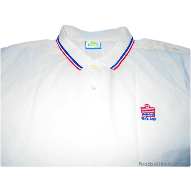 2016 England Admiral White Polo Shirt