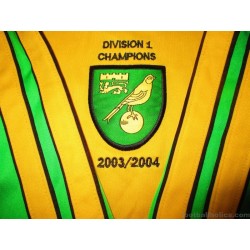 2003-05 Norwich City 'Division 1 Champions' Home Shirt