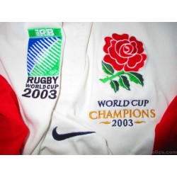2003 England Rugby 'World Cup Champions' Home Shirt