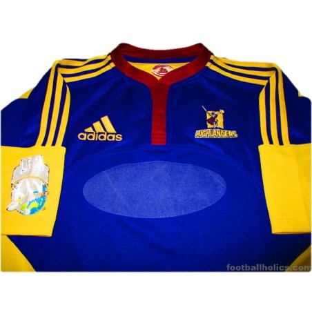 Adidas Highlanders Super Rugby Home Jersey | Medium | Blue/Maroon