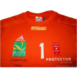 2015-16 Larvik HK Match Worn Toft 1 Signed Goalkeeper Shirt