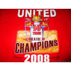 2008 Manchester United '10 Times Premier League Champions' T-Shirt