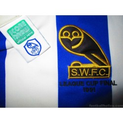 1991 Sheffield Wednesday 'League Cup Final' Retro Home Shirt