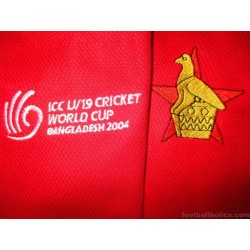 2004 Zimbabwe 'ICC U19 Cricket World Cup' ODI Shirt Match Worn Chigumbura #03