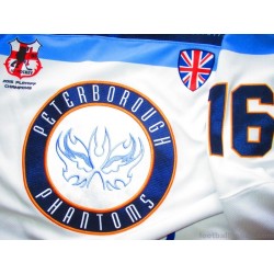 2015-16 Peterborough Phantoms 'Playoff Champions' Match Worn Levers 16 Home  Jersey