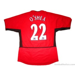 2002-04 Manchester United Home Shirt O'Shea #22