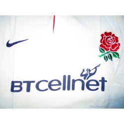 1999-01 England Rugby Pro Home L/S Shirt