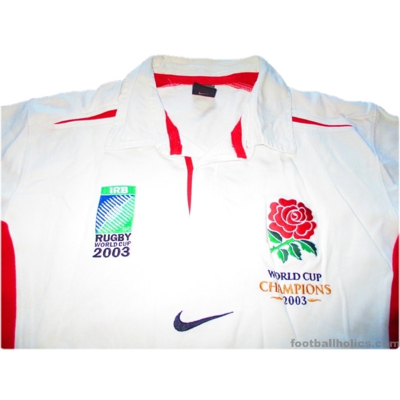 2003 England Rugby 'World Cup Champions' Home L/S Shirt