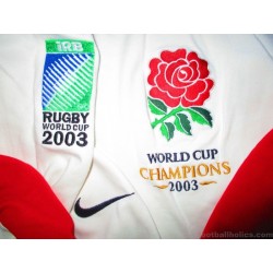 2003 England Rugby 'World Cup Champions' Home L/S Shirt