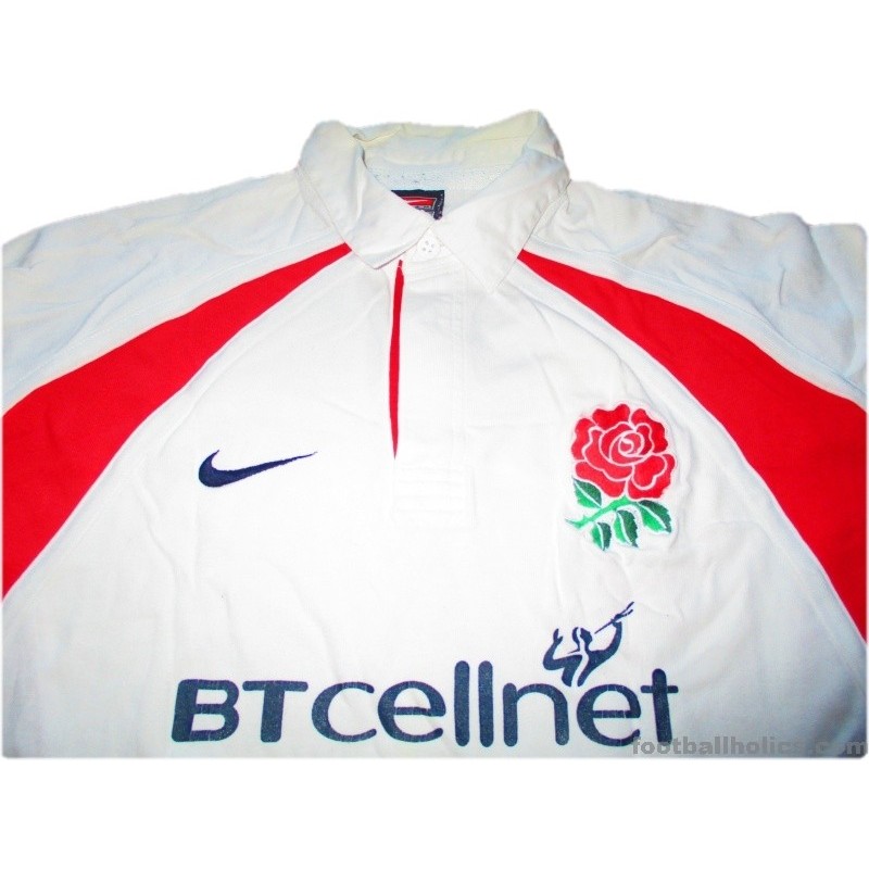 2001-02 England Rugby Pro Home L/S Shirt