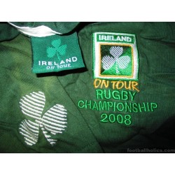 2008 Ireland Rugby Championship On Tour Shirt