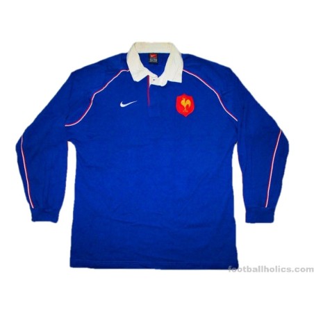 2001-03 France Rugby Pro Home L/S Shirt
