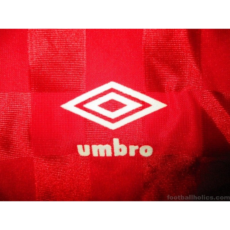 1980s Umbro Vintage Red Nylon Shorts