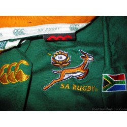 2004 South Africa Rugby Player Issue Home Techtex Shirt