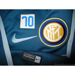 2016-17 Inter Milan Nike 1/2 Zip Training Top Player Issue #70