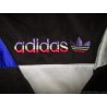 1980s Adidas Vintage 'Trefoil' Black & Mullticolor Tracksuit Top