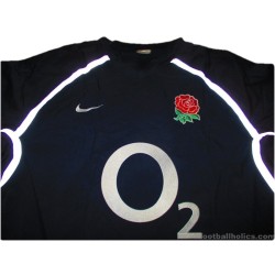 2007-09 England Rugby Nike Training Top Player Issue 'TR' (Tom Rees)