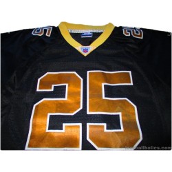 2006 NEW ORLEANS SAINTS BUSH #25 REEBOK ON FIELD JERSEY (AWAY) L