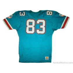 1987-88 Miami Dolphins MacGregor Sand-Knit Home Jersey Clayton #83