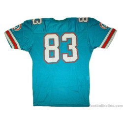 1987-88 Miami Dolphins MacGregor Sand-Knit Home Jersey Clayton #83