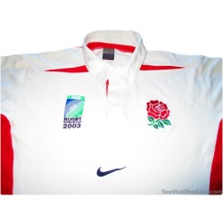 2003 England Rugby 'World Cup' Nike Home L/S Shirt